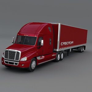 truck cascadia trailer freightliner 3ds