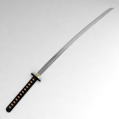 武士刀 底座3d模型