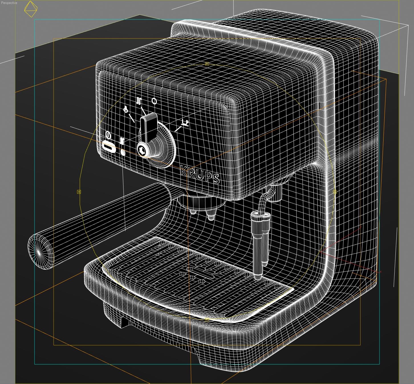 krups xp4020 espressomachine 3d model