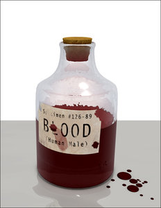 3d model of bottle blood