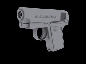 3dsmax colt 25 handgun