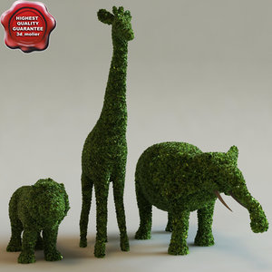 3ds max bushes form animals