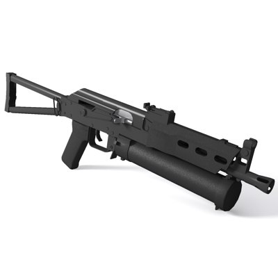 3d pp-19 bizon submachine gun