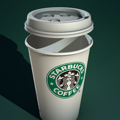 starbucks paper coffee cup dxf