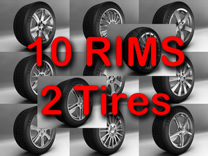 rims tires wheel 3d model