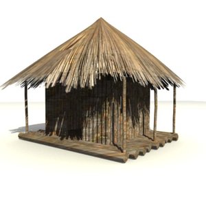 3d african buildings