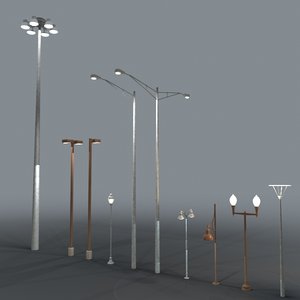 3d street lights model