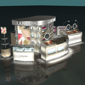3d loreal lancome stand model