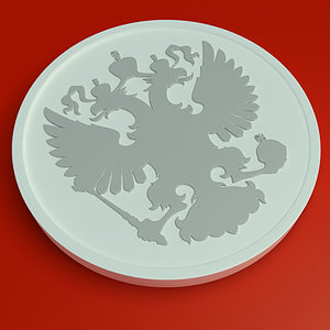 3ds russian eagle bas-relief