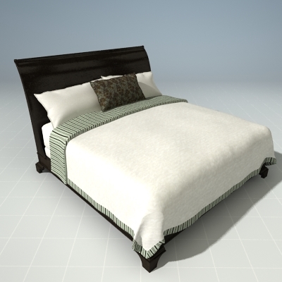 3d Henredon Sleigh Bed Model