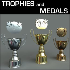 3dsmax place medals trophy