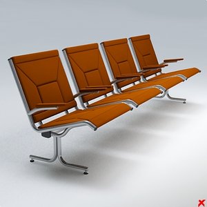 3ds max airport chair