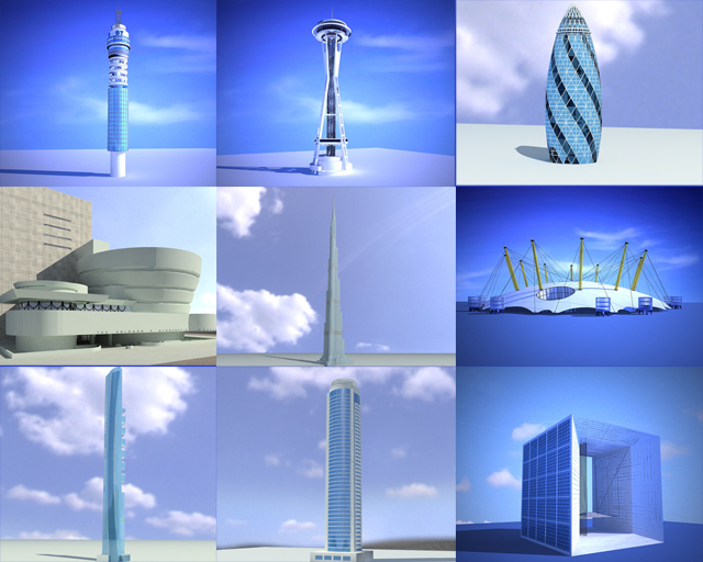 World Landmarks 3ds
