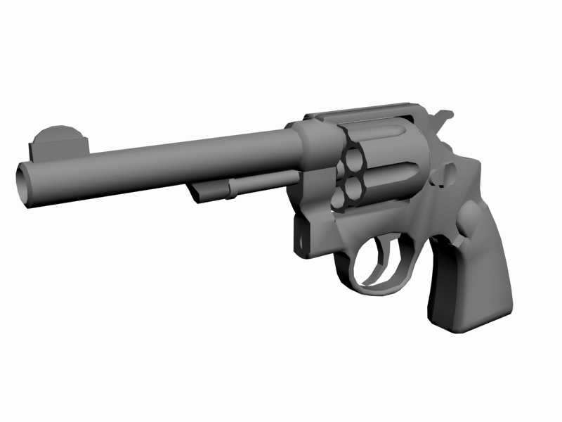 Colt 45 Revolver 3ds