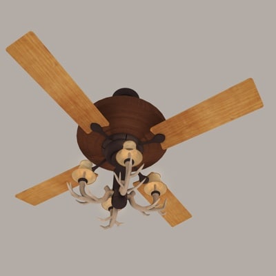 Antler Ceiling Fan 3d Model, Antler Ceiling Fan