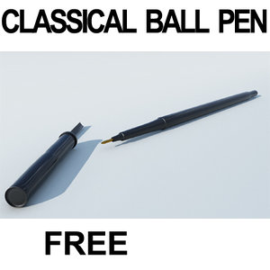 free c4d model classical ball pen classicalballpen