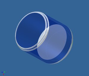 free blue cup 3d model
