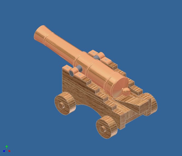3ds max cannon naval gun replica