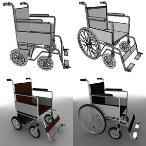 3d wheel chairs model