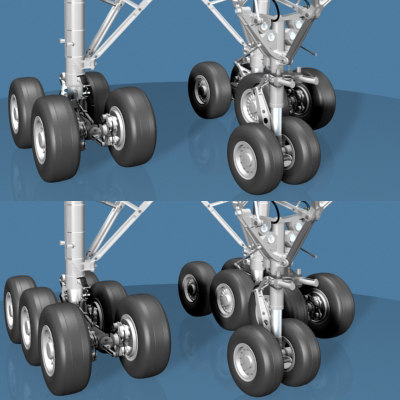 3ds max airline jet landing gear