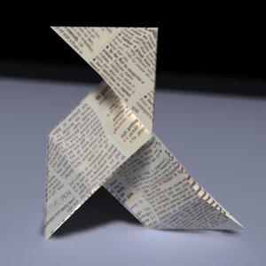 paper bird 3d model