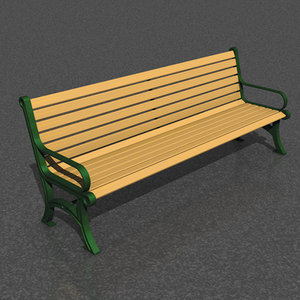 3d park bench