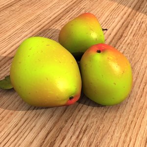 3d model apple fruit