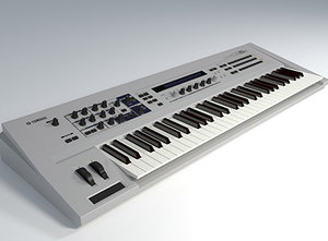 yamaha cs6x synthesizer 3d model