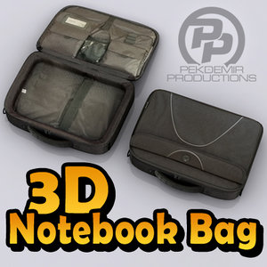 3d model notebook bag