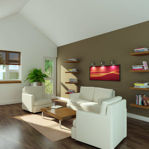 sitting room interior 3d model