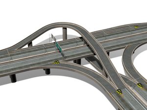 3d highway t-junction model