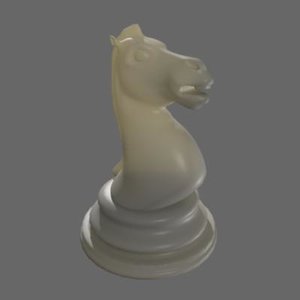 knight piece chess obj
