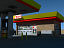 3d model shell gas station impact