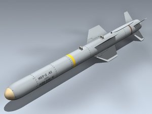 agm-84e slam missile 3d model