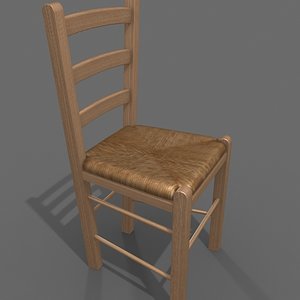 3dsmax wood rush chair