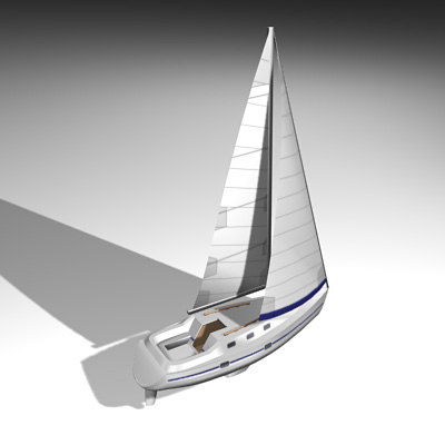 3d sailboat sailing yacht