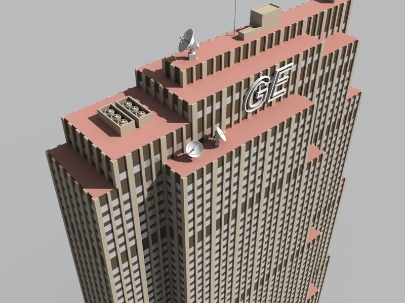 3d Model Ge Building New York