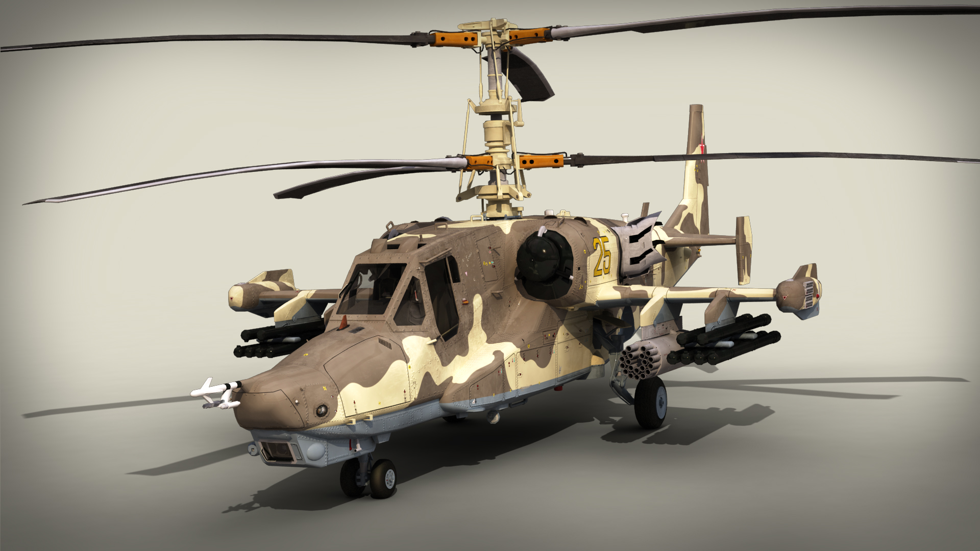 3d russian attack helicopter ka-50 model