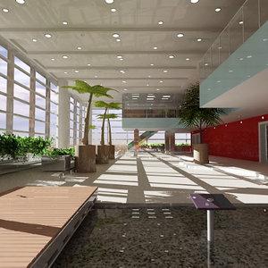 large lobby 3d model