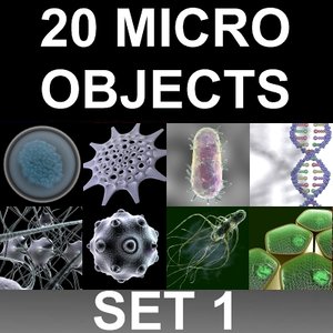 20 micro objects set 3d model
