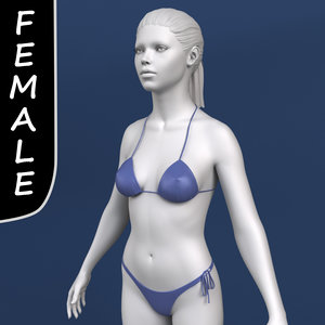 3d model polygonal female