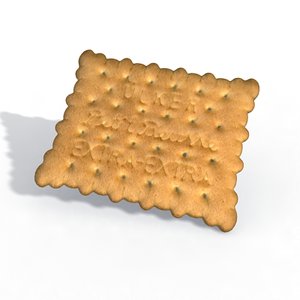 3d classic ulker potibor biscuit model