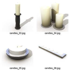 3d model candle candlestick
