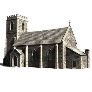 medieval church 3d 3ds