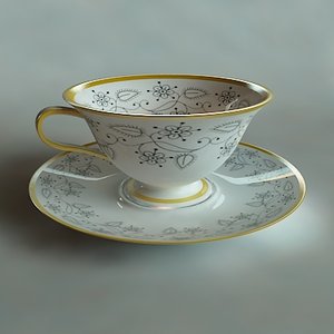 tea cup 3d model
