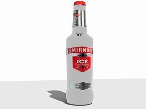 3d bottle smirnoff ice model