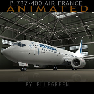 3ds max 737-400 plane air france