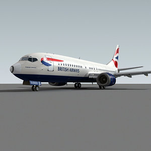 3ds max 737-400 british airways