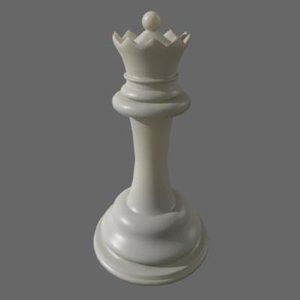 3d chess queen model