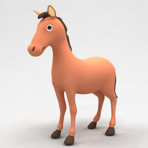 3d horse cartoon model
